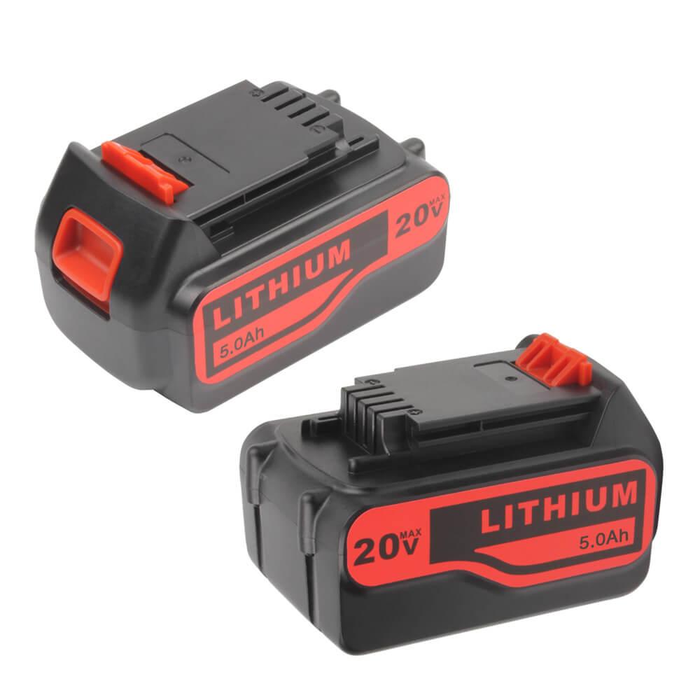 2Pack LB2X4020 5.0Ah 20V Lithium-Ion Replacement for Black