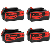 For Black and Decker 20V 5.0Ah Battery Replacement | LB2X4020 LBXR20 Li-ion Battery 4 Pack - Triple-Batteries