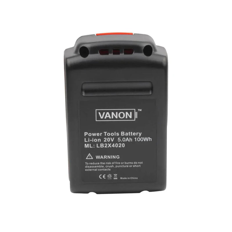 For Black and Decker 20V LBXR20 5.0Ah Battery Replacement | LB2X4020 LBX20 Lithium-Ion Battery 2 Pack - Triple-Batteries