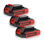 For Black and Decker 20V Battery Replacement | LBXR20 3.0Ah Li-ion Battery 3 Pack - Triple-Batteries