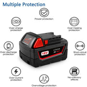 For Milwaukee M18 Battery Replacement | 18V XC 4.0Ah Li-Ion Battery 8 Pack - Triple-Batteries