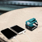 For Makita Replacement ADP05 Power Source, USB Charger Adapter for LXT Lithium-Ion 14.4V 18V, Fast Charging Converter with LED Light - Triple-Batteries