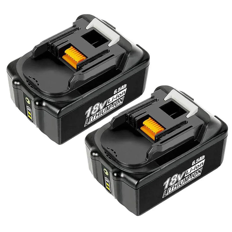 For Makita 18V Battery Replacement | BL1860B 6.5Ah Li-ion Battery With LED Indicator I BL1840 BL1850 BL1830 2 Pack - Triple-Batteries