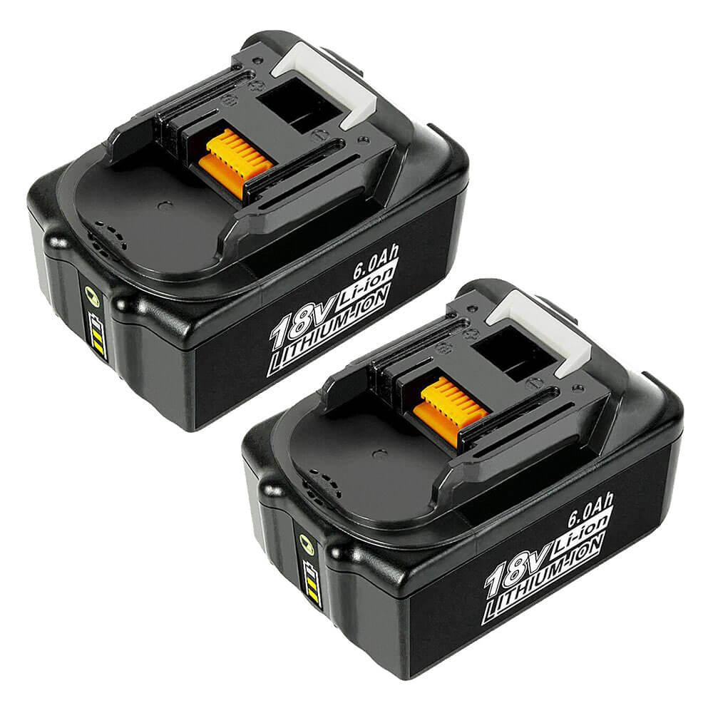 For Makita 18V Battery Replacement With LED Indicator | BL1860B BL1840 BL1850 BL1830 18V 6.0Ah Li-ion Battery 2 Pack