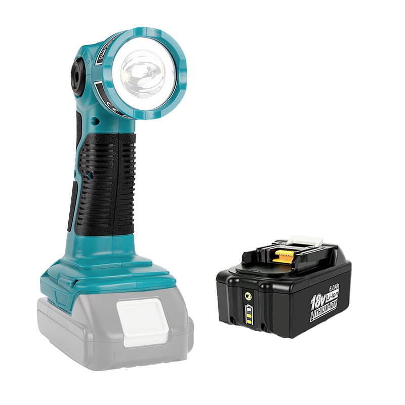 For Makita 6.0Ah BL1860B Battery one Pack with 3W LED Work Light Cordless Flashlight with USB Power By Makita 18V BL1860B Li-ion Battery