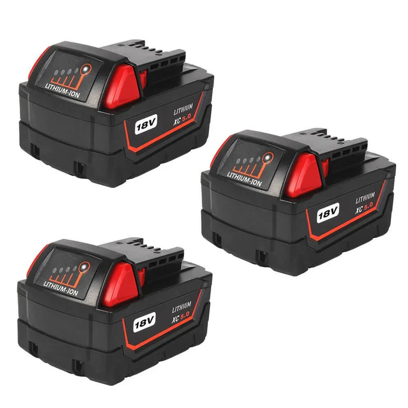 For Milwaukee 18V M18 XC Battery Replacement | 5.0Ah Li-ion 3 Pack - Triple-Batteries