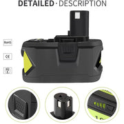 9.0Ah For Ryobi 18V P108 Battery replacement | High Capacity Li-ion Battery - Triple-Batteries