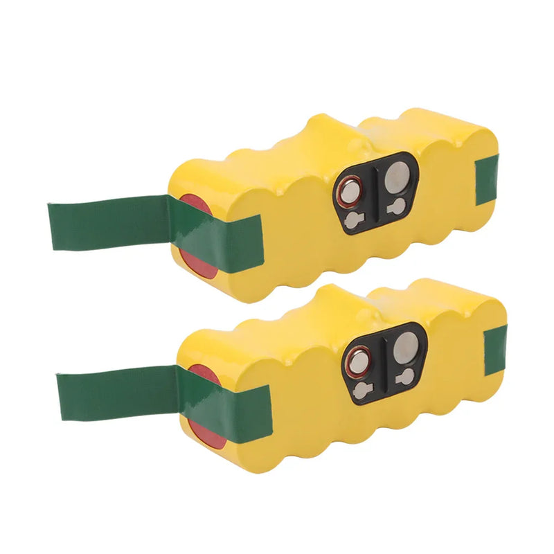 5.2Ah For iRobot Roomba 14.4V Battery Replacement | High Capacity NI-MH Yellow 2 Pack - Triple-Batteries