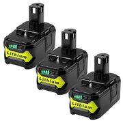 For Ryobi 18V Battery Replacement 6.0Ah | P108 Ryobi Drill Battery 3 Packs - Triple-Batteries