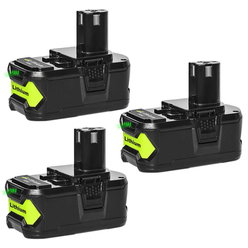 6.5Ah For Ryobi 18V Battery Replacement | One Plus P107 P108 Li-ion  Battery 3 Pack