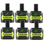 4.0Ah For Ryobi 18V Battery Replacement | Ryobi P104 P102 P108 Battery 6 Pack - Triple-Batteries
