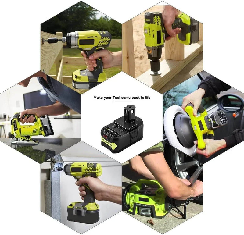 4 Pack For Ryobi 18V Lithium Battery Replacement | One Plus 5.0Ah Battery - Triple-Batteries