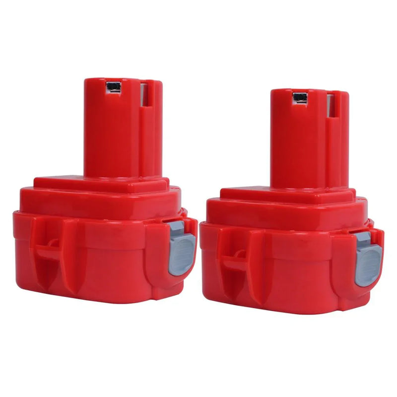 2 Pack For Makita 12V 1220 Battery Replacement 4.8Ah Ni-MH Battery Red - Triple-Batteries