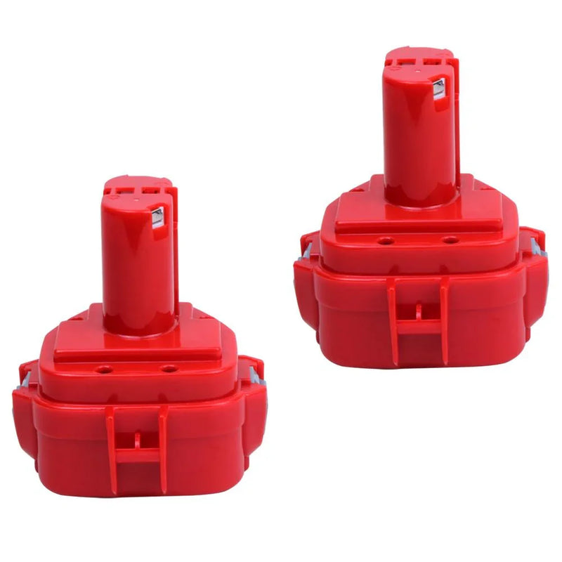 2 Pack For Makita 12V 1220 Battery Replacement 4.8Ah Ni-MH Battery Red - Triple-Batteries