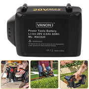 For Worx 20V WA3520 Battery Replacement 4.0Ah High Capacity Li-ion 2 Pack - Triple-Batteries