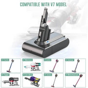 For Dyson V7 Battery Replacement | 21.6V 6400mAh Battery For Dyson V7 Animal Cordless Vacuum Cleaner - Triple-Batteries