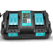 For Makita 18V Battery Charger | DC18RD Dual Port Rapid Charger for BL1850 BL1830 Lithium-Ion Battery - Triple-Batteries