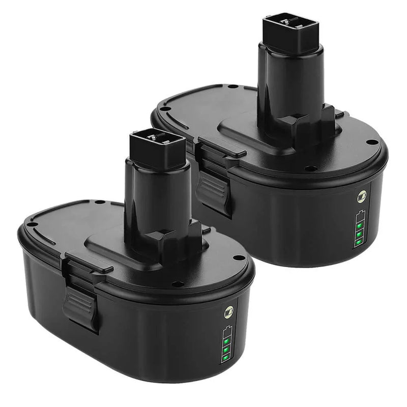 6.0Ah For Dewalt 18V Battery Replacement | DC9096 DC9098 DW9096 DW9098 Li-ion Battery Black 2 Pack - Triple-Batteries