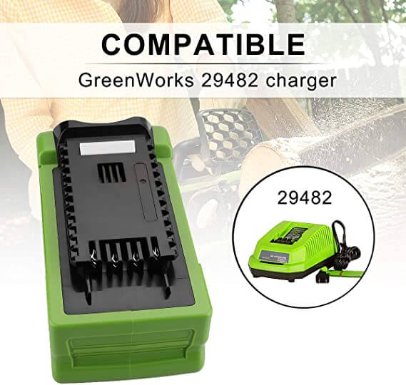 2 Pack For GreenWorks 40V 7.0Ah Battery Replacement | Lithium Battery 29472 29462 Battery For GreenWorks 40V G-MAX Power Tools