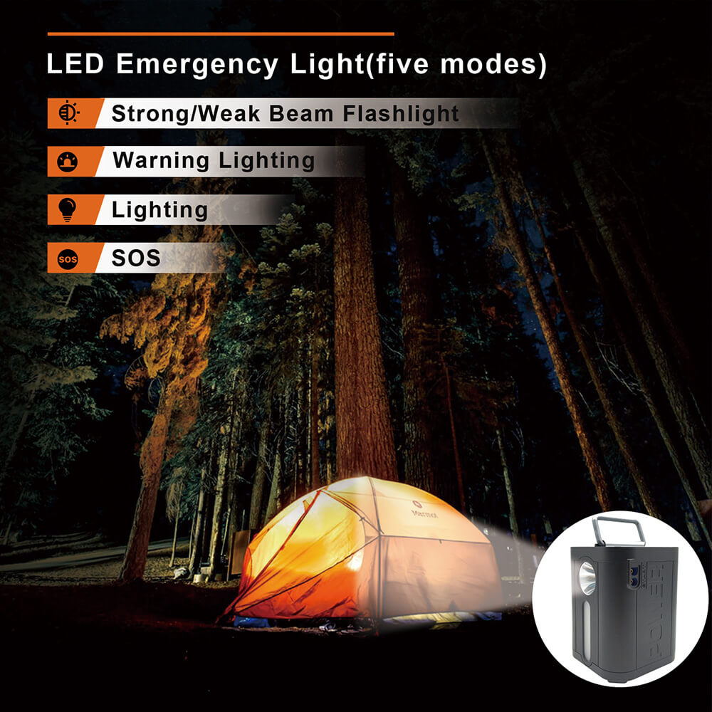 100Wh 110V Portable Power Station, 2680mAh Trip Camping  Power Bank, Super Multi-Function Battery Jump Starter for Outdoor Adventure