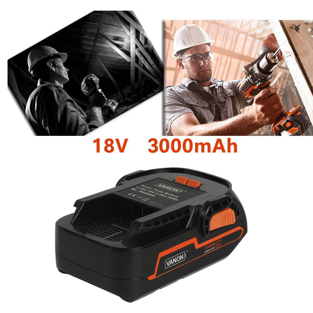 2 Pack 18V 3.0Ah Lithium Ion Replacement Battery for Ridgid | R840083 R840087 AC840085 R840086 R840084 Ridgid 18V Battery