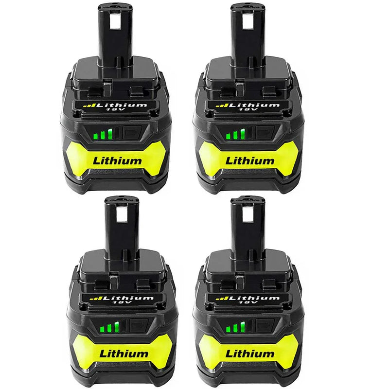 4 Pack For Ryobi 18V Lithium Battery Replacement | One Plus 5.0Ah Battery - Triple-Batteries