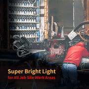 DASNITE Work Light, Cordless LED Light For Outdoor, Garage Workshop, Job Site Work With 5.0Ah For Worx Battery Replacement 2 Pack | 3000LM 35W 6500K - Triple-Batteries