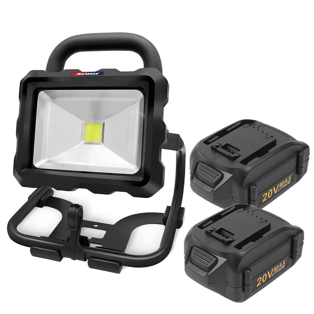 DASNITE Work Light, Cordless LED Light For Outdoor, Garage Workshop, Job Site Work With 5.0Ah For Worx Battery Replacement 2 Pack | 3000LM 35W 6500K